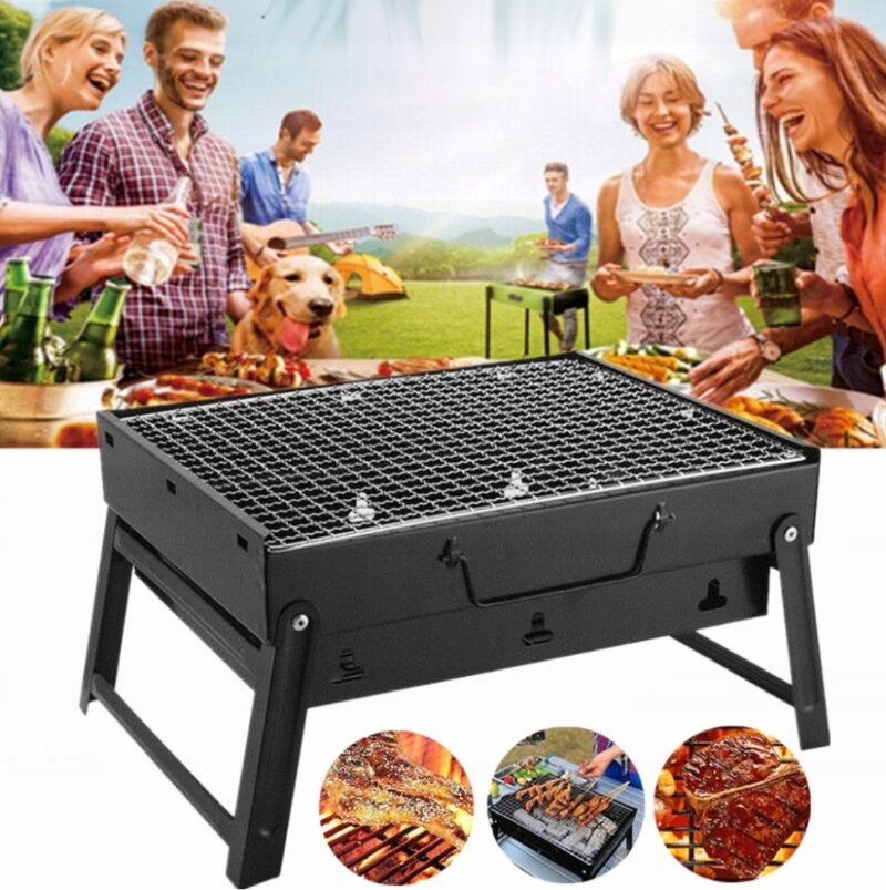 PRZENOŚNY GRILL SKŁADANY WĘGLOWY TURYSTYCZNY Z UCHWYTEM - obrazek 2