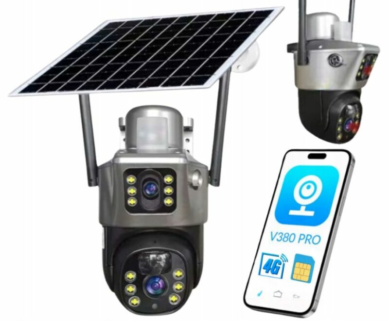 KAMERA SOLARNA OBROTOWA ZEWNĘTRZNA LTE DWA OBIEKTYWY VISION 8MP 4K - obrazek 2