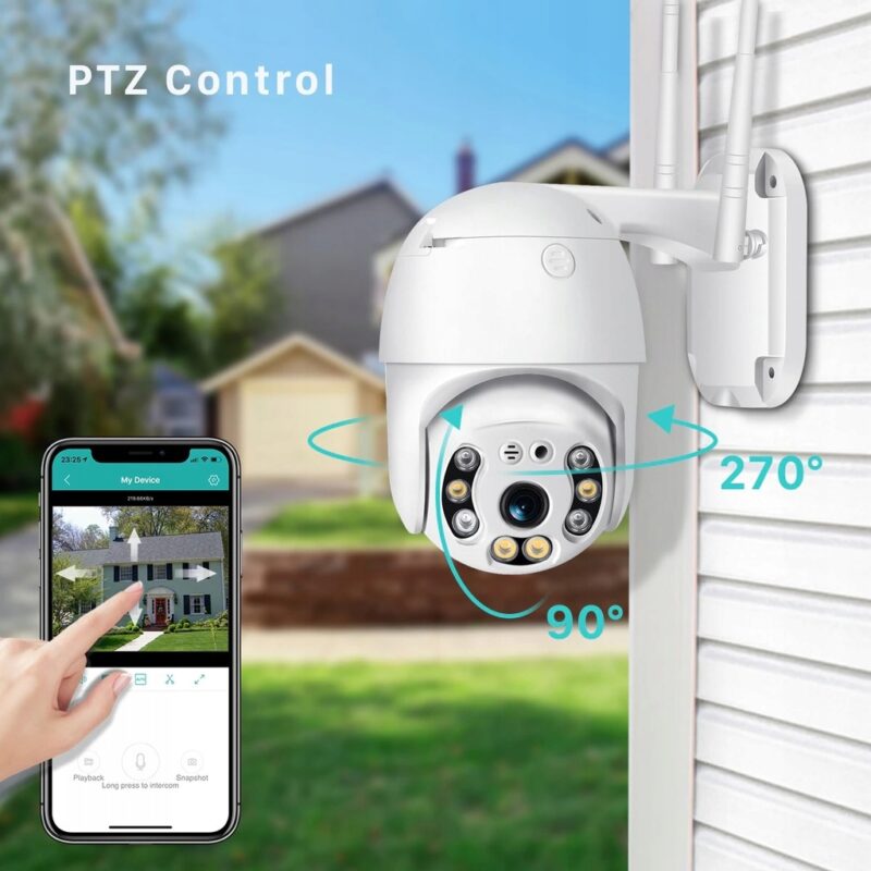 BEZPRZEWODOWA KAMERA ZEWNĘTRZNA OBROTOWA WIFI FULL HD 5MPX DETEKCJA RUCHU - obrazek 3