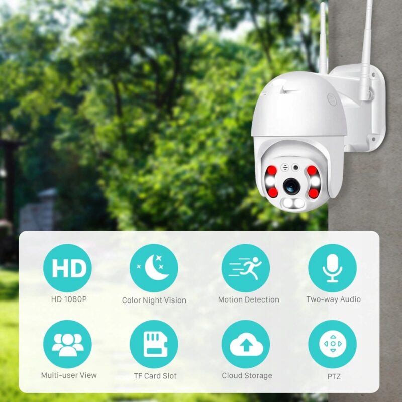 BEZPRZEWODOWA KAMERA ZEWNĘTRZNA OBROTOWA WIFI FULL HD 5MPX DETEKCJA RUCHU - obrazek 6