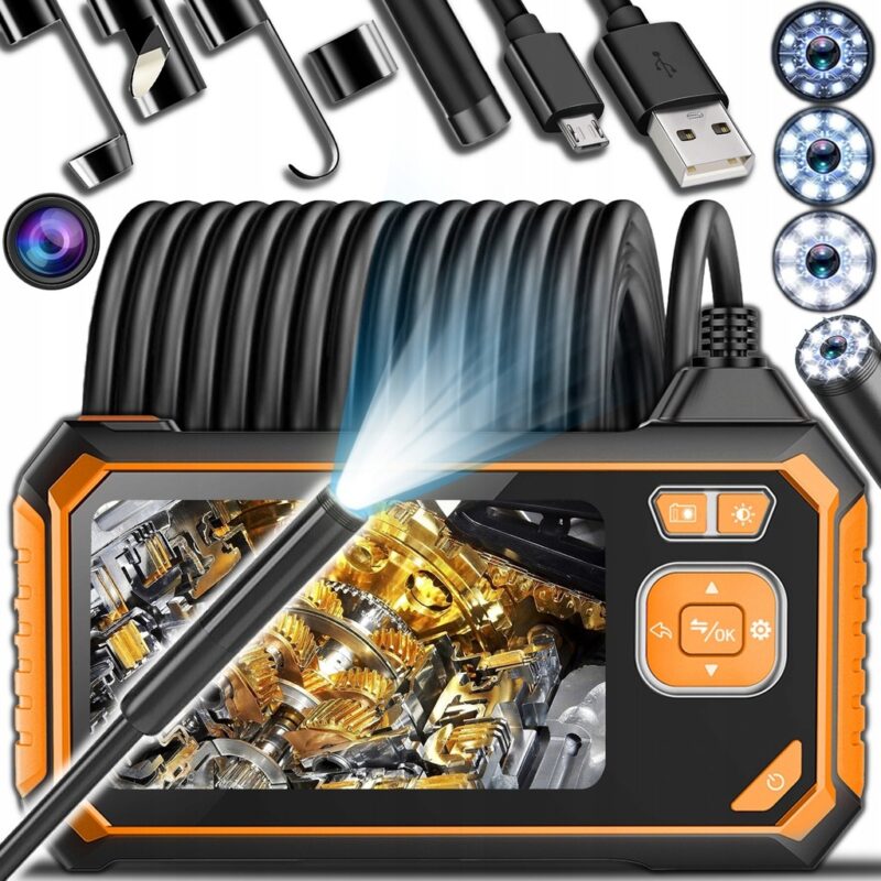 KAMERA INSPEKCYJNA WARSZTATOWA  4,3'' ENDOSKOP 5M  8 LED FULL HD