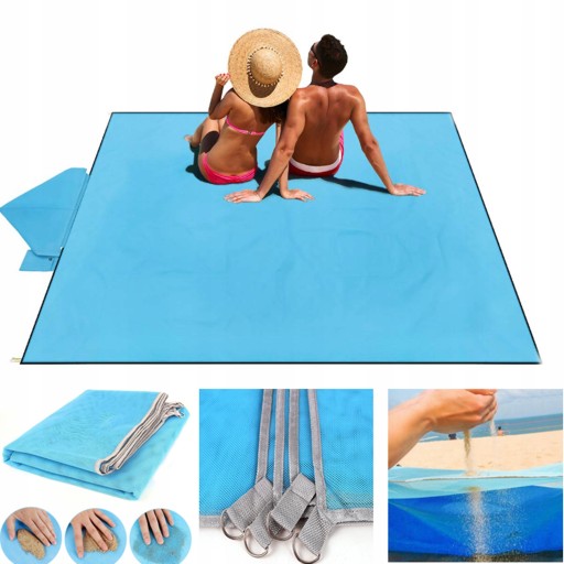 MATA PLAŻOWA XXL 200X200 KOC PLAŻOWY