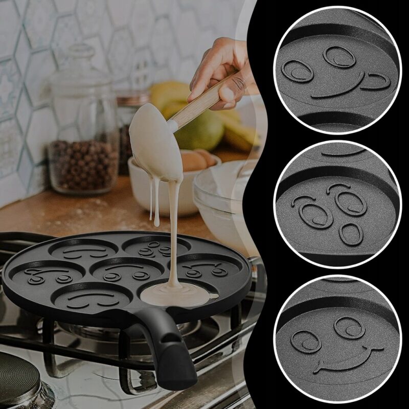 PATELNIA DO SMAŻENIA NALEŚNIKÓW PANCAKE PLACKÓW ZE WZORKAMI - obrazek 9