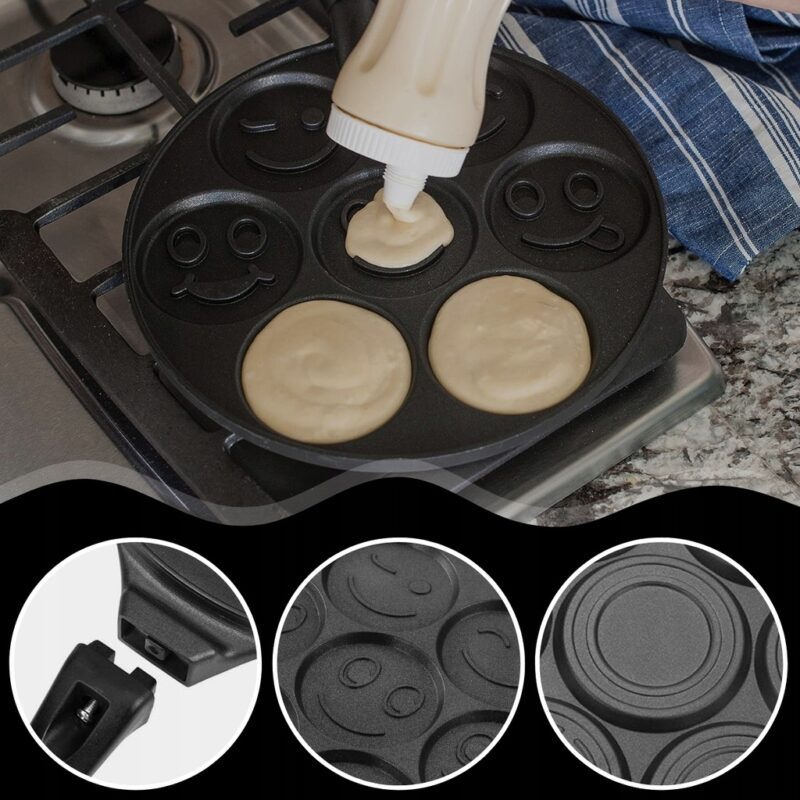 PATELNIA DO SMAŻENIA NALEŚNIKÓW PANCAKE PLACKÓW ZE WZORKAMI - obrazek 2