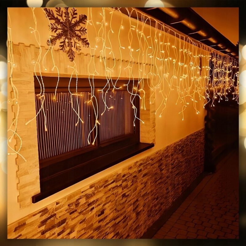 LAMPKI SOPLE 500 LED CIEPŁE WISZĄCE 25M FLASH - obrazek 8