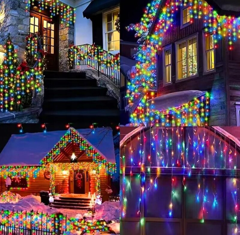 LAMPKI SOPLE LED 500 MULTICOLOR WISZĄCE 25M FLASH - obrazek 3