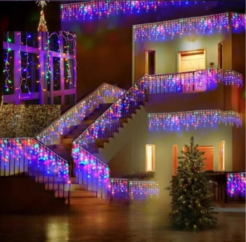 LAMPKI SOPLE LED 500 MULTICOLOR WISZĄCE 25M FLASH - obrazek 4