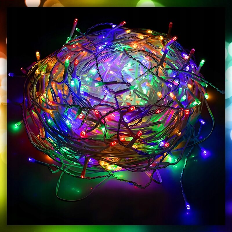LAMPKI SOPLE LED 500 MULTICOLOR WISZĄCE 25M FLASH - obrazek 6