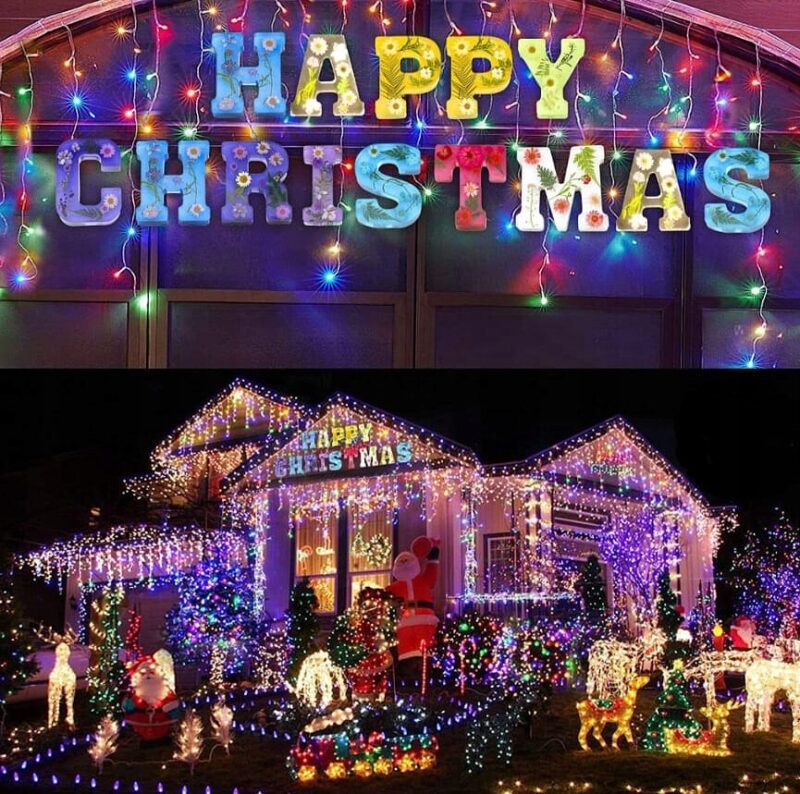 LAMPKI SOPLE LED 500 MULTICOLOR WISZĄCE 25M FLASH - obrazek 7