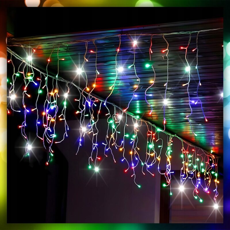 LAMPKI SOPLE LED 500 MULTICOLOR WISZĄCE 25M FLASH - obrazek 8