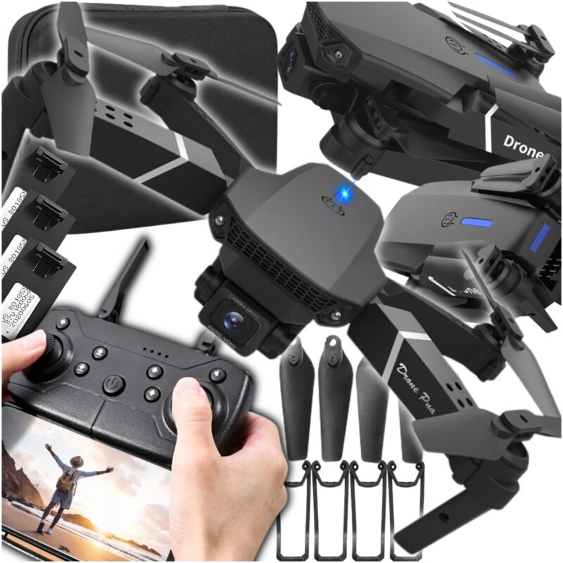 DRON E88 PRO Z DWOMA KAMERAMI HD WIFI