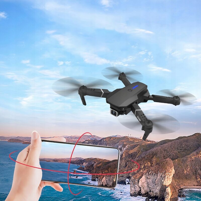 DRON E88 PRO Z DWOMA KAMERAMI HD WIFI - obrazek 3