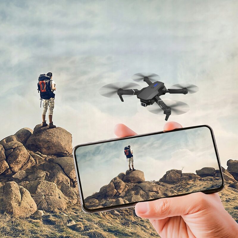 DRON E88 PRO Z DWOMA KAMERAMI HD WIFI - obrazek 4
