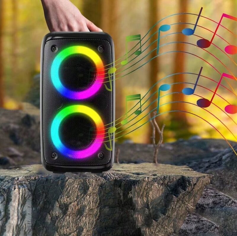 GŁOŚNIK PRZENOŚNY BLUETOOTH PARTYBOX BEZPRZEWODOWY KARAOKE - obrazek 4