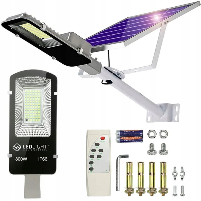 LAMPA SOLARNA 800W Z CZUJNIKIEM RUCHU I ZMIERZCHU