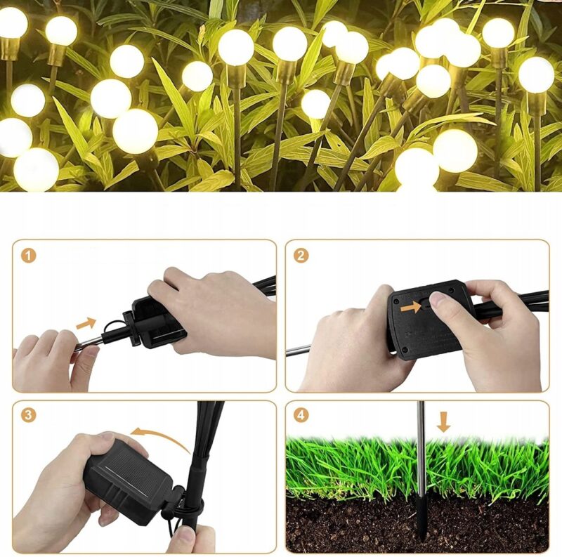 LAMPA SOLARNA LED SWING KULECZKI WBIJANA - obrazek 7