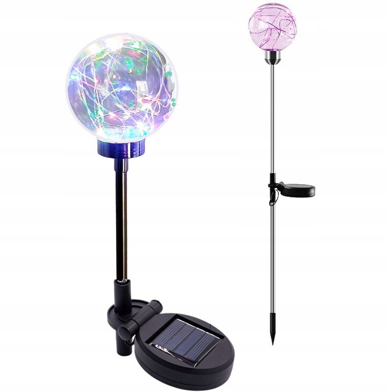 LAMPA SOLARNA WBIJANA KULA RGB