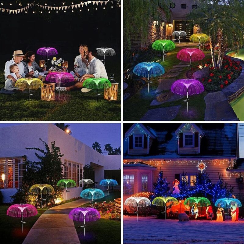 LAMPA SOLARNA WBIJANA MEDUZA MULTICOLOR - obrazek 7