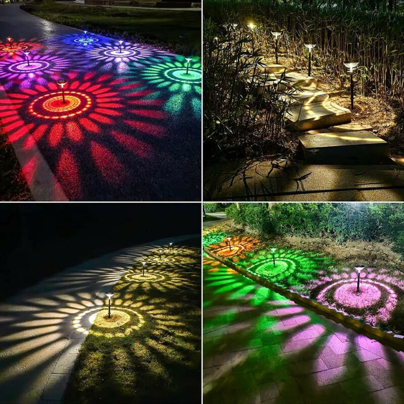 LAMPA SOLARNA WBIJANA UFO MULTICOLOR - obrazek 3
