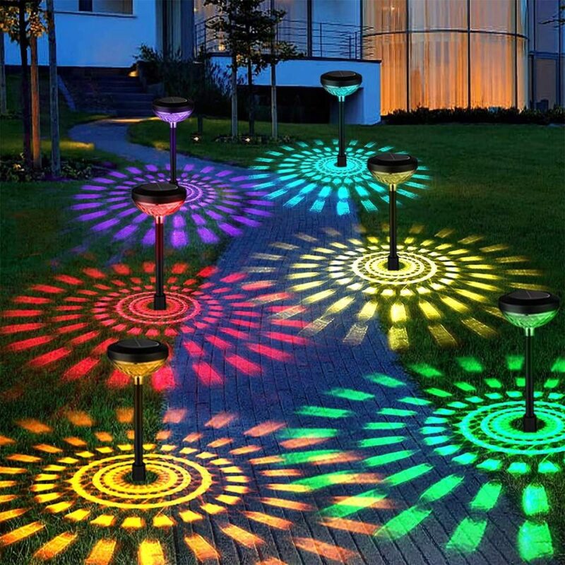 LAMPA SOLARNA WBIJANA UFO MULTICOLOR - obrazek 4
