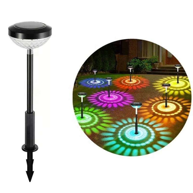 LAMPA SOLARNA WBIJANA UFO MULTICOLOR