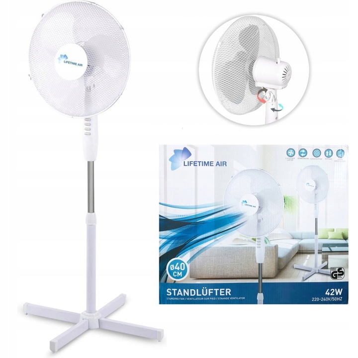 WENTYLATOR PODŁOGOWY STOJĄCY LIFETIME AIR 128 CM