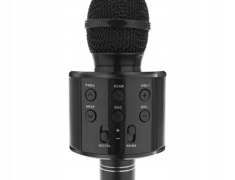 MIKROFON KARAOKE BLUETOOTH DLA DZIECI CZARNY - obrazek 6
