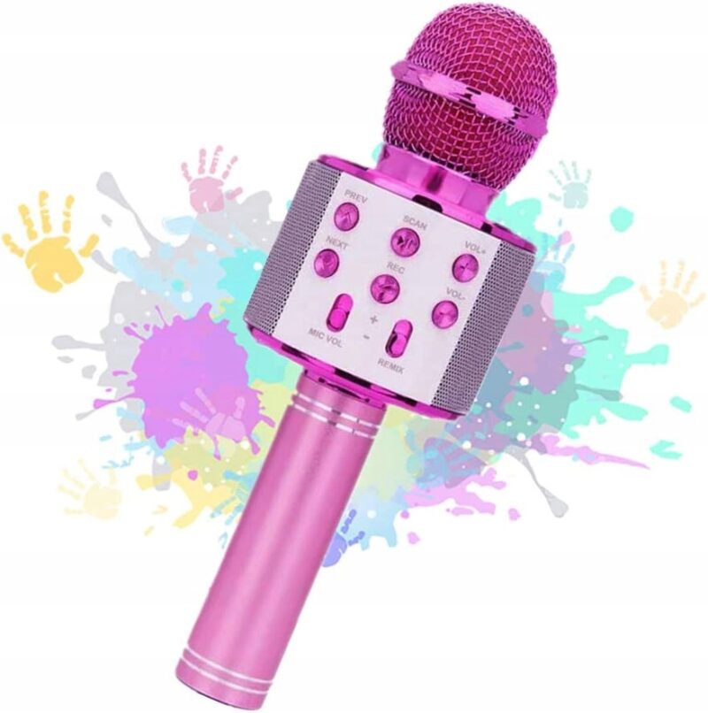 MIKROFON KARAOKE BLUETOOTH DLA DZIECI RÓŻOWY - obrazek 4