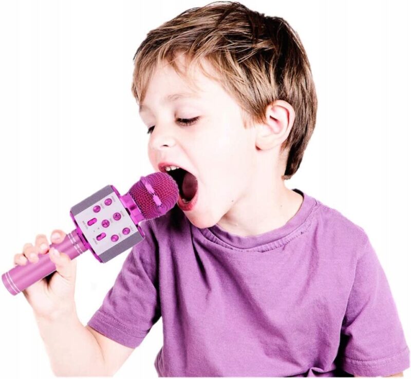MIKROFON KARAOKE BLUETOOTH DLA DZIECI RÓŻOWY - obrazek 6
