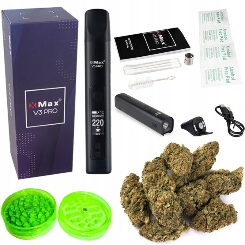 PRZENOŚNY WAPORYZATOR X-MAX V3 PRO + MŁYNEK I SUSZ