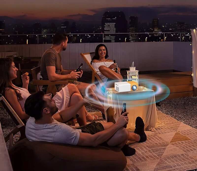 PROJEKTOR RZUTNIK LED DO POKOJU 4K - obrazek 4